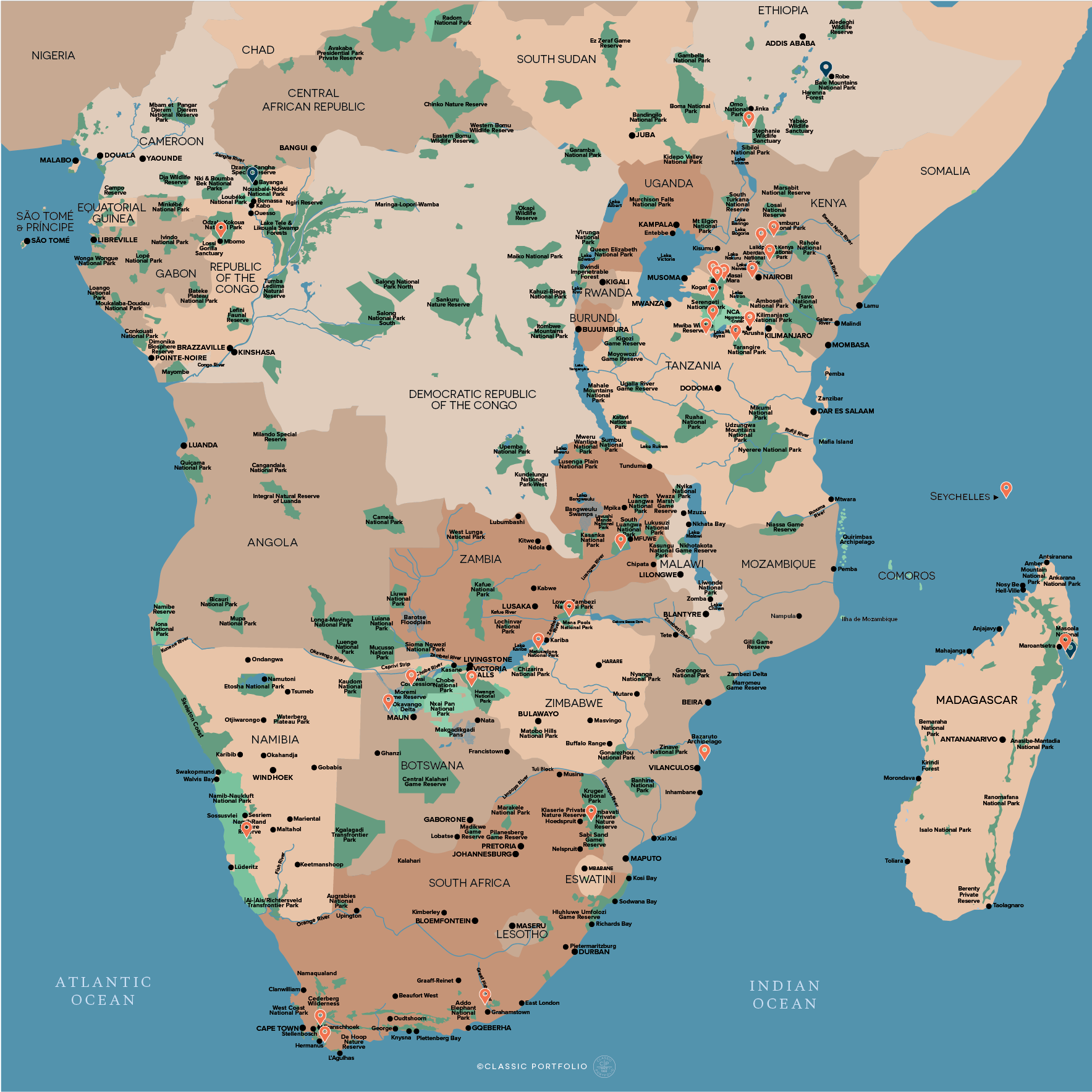 Classic Portfolio Africa Map