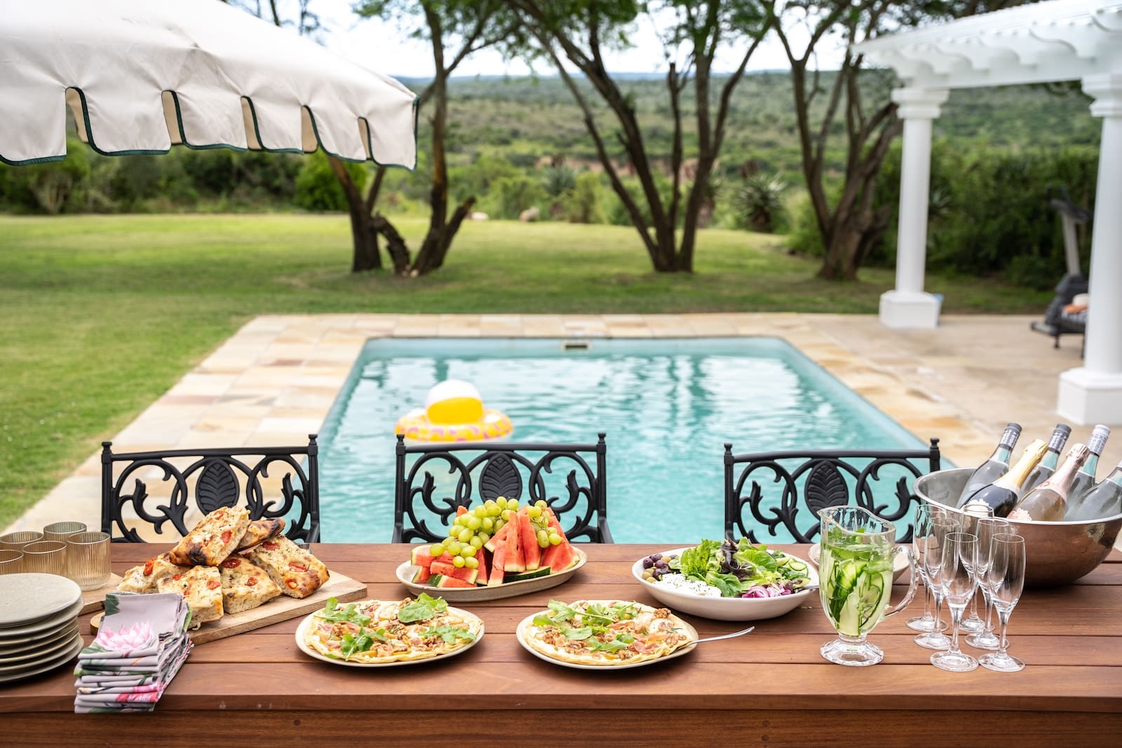 KWANDWE PRIVATE GAME RESERVE – Uplands Homestead – Poolside Lunch 47